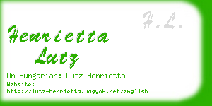 henrietta lutz business card